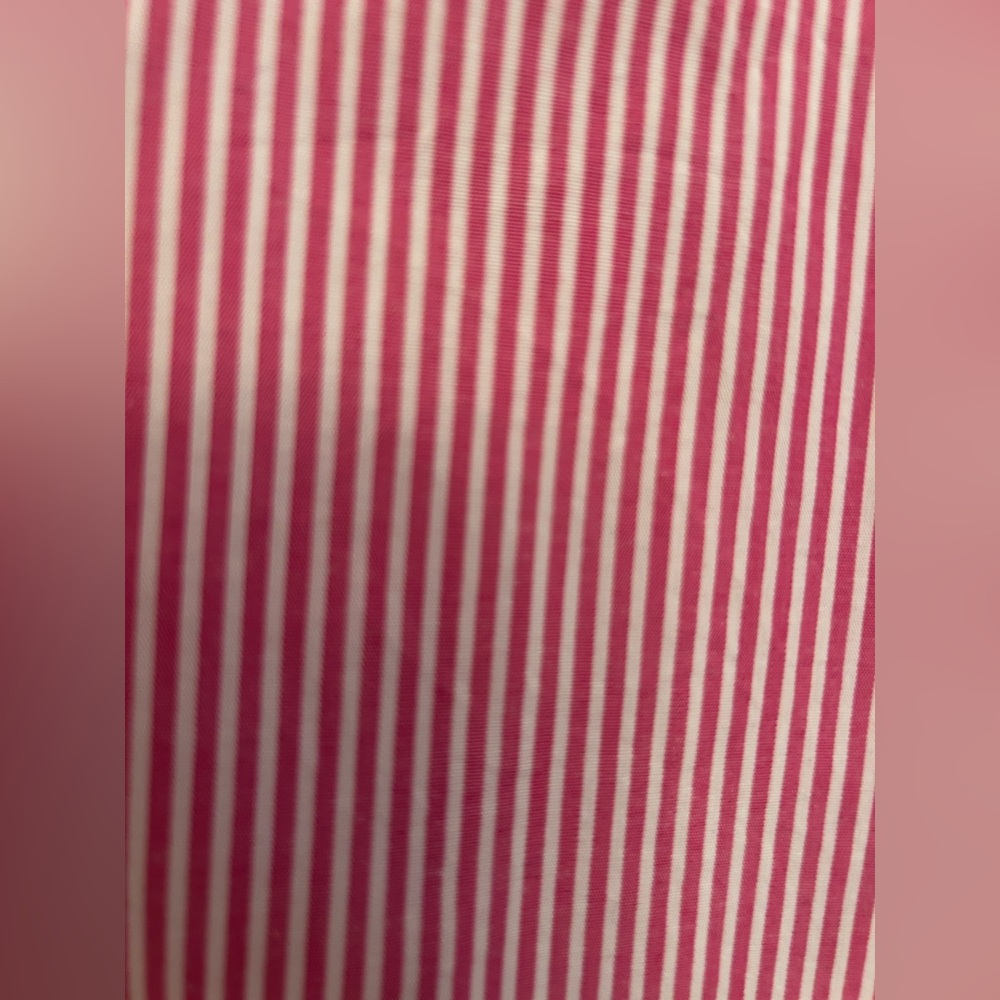 J. Crew Pink and White Striped Shirt Dress 14 - Picture 3 of 4